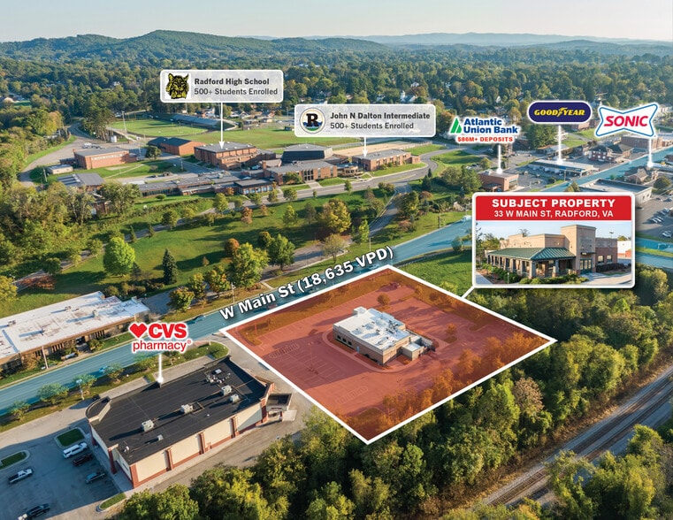 Primary Photo Of 34 W Main St, Radford Restaurant For Lease