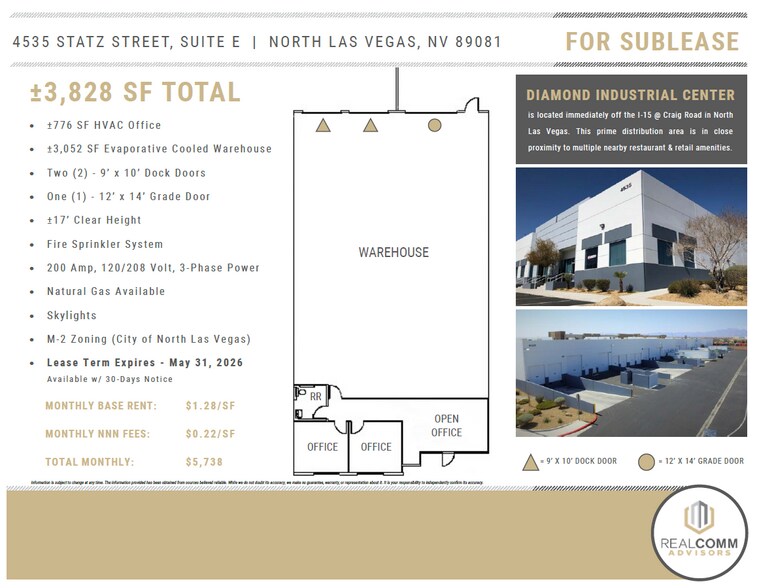 More Photos Of 4535 Statz St, North Las Vegas Warehouse For Lease