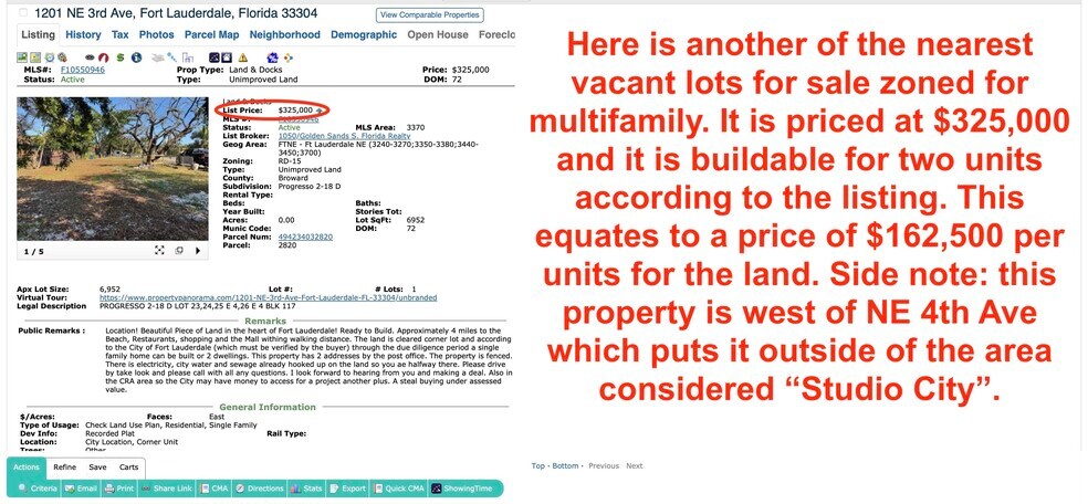 More Photos Of 1219 NE 5th Ter, Fort Lauderdale Land For Sale