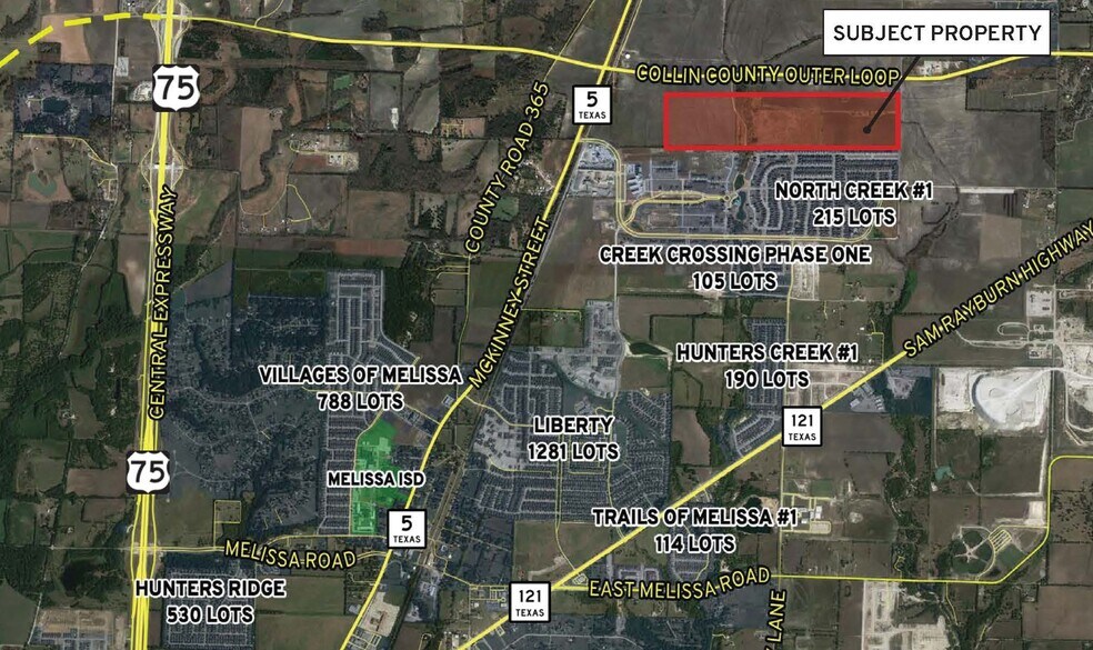More Photos Of SW Corner of Collin County Outer Loop and CR 418, Melissa Land For Sale