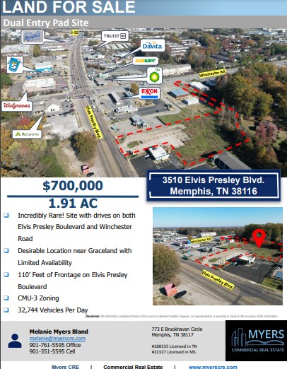 More Photos Of 3510 Elvis Presley, Memphis Land For Sale