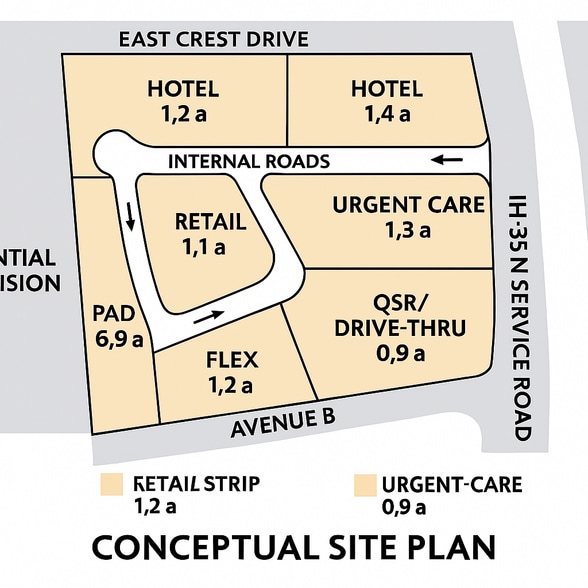 More Photos Of SWC Interstate Highway 35E & East Crestview Drive, Lacy-Lakeview Land For Sale