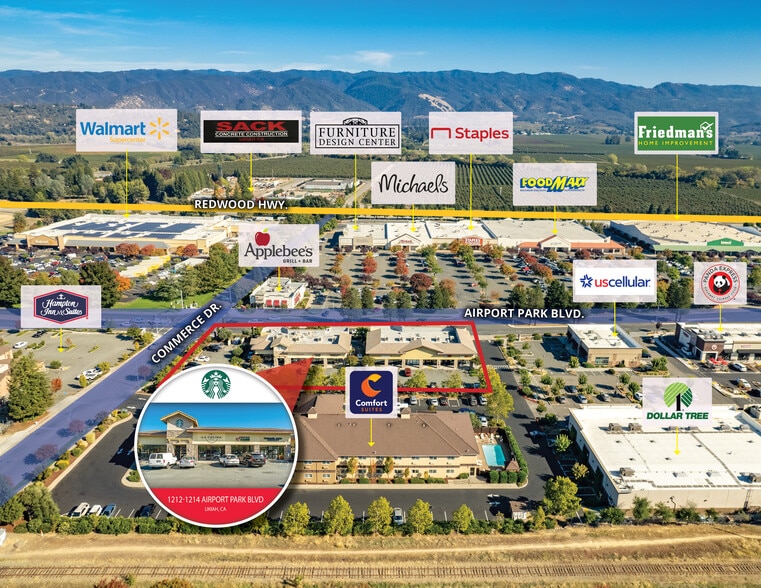 More Photos Of 1212-1214 Airport Park Blvd, Ukiah Freestanding For Lease