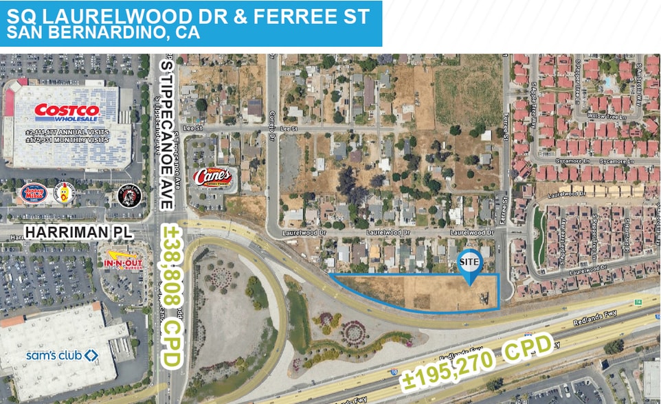 Primary Photo Of SQ Laurelwood Dr & Ferrre St, San Bernardino Land For Sale