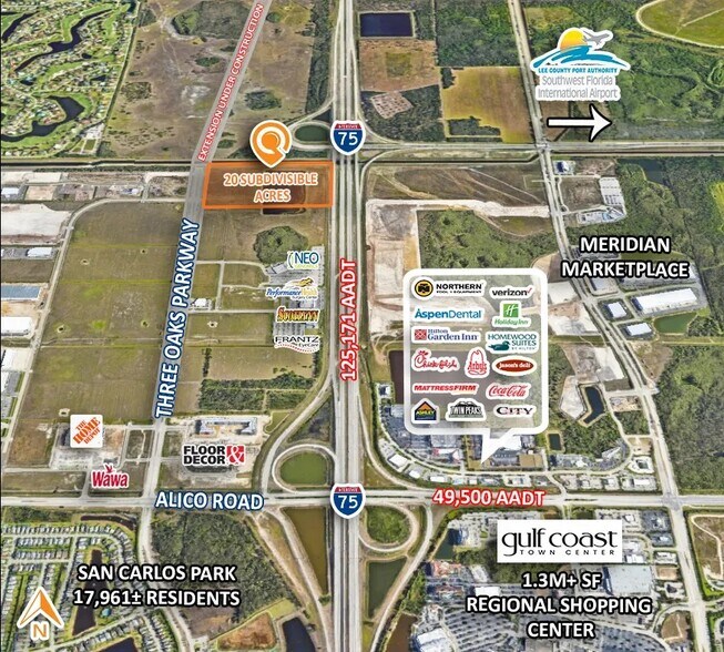 More Photos Of 16101 Three Oaks Parkway, Fort Myers Land For Sale