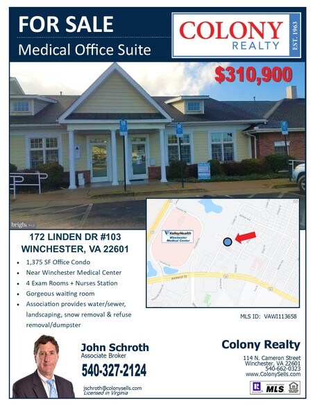 More Photos Of 172 Linden Dr, Winchester Office For Sale