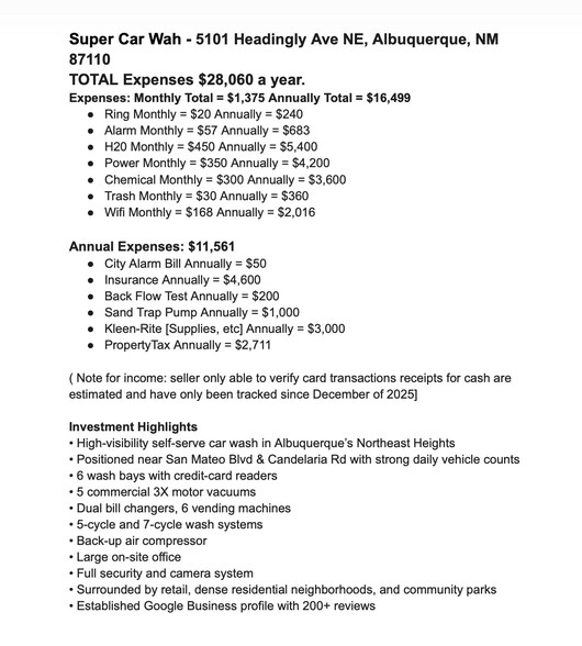 More Photos Of 5101 Headingly Ave NE, Albuquerque Carwash For Sale