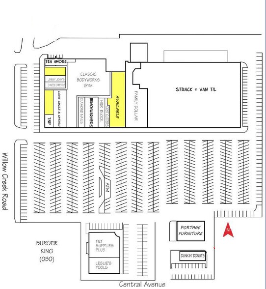 More Photos Of 6000-6052 Central Ave, Portage Storefront For Lease