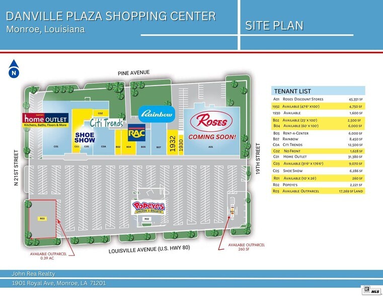 More Photos Of 1900-2020 Louisville Ave, Monroe General Retail For Lease