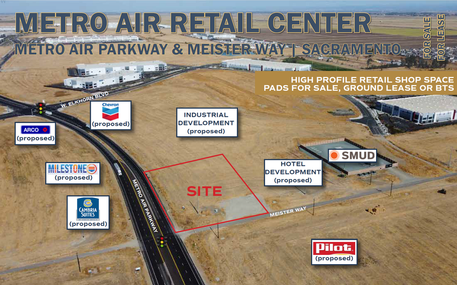 Primary Photo Of NEC Metro Air Parkway and Meister way, Sacramento Restaurant For Lease