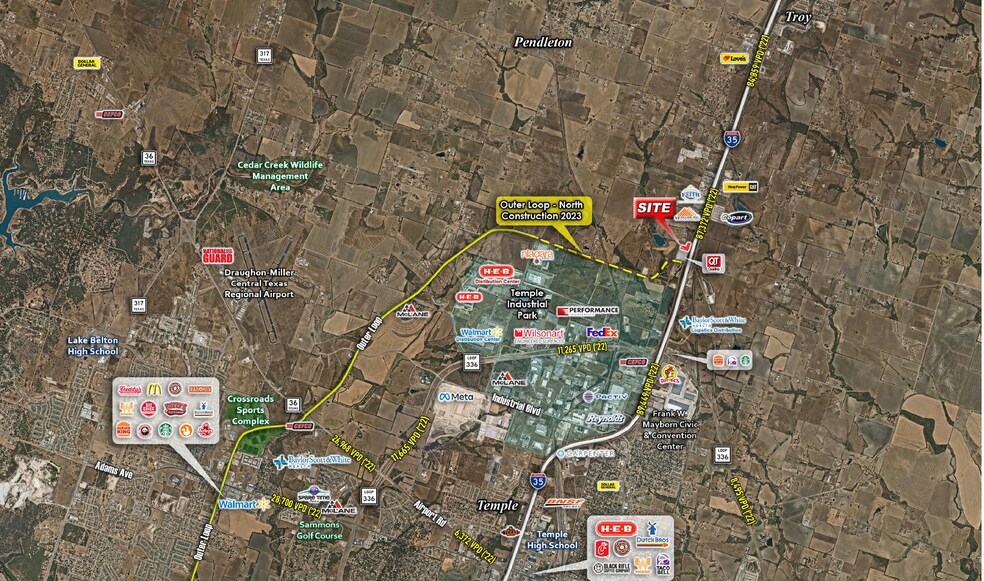 More Photos Of NWC of IH-35 and Hart Road, Temple Land For Sale