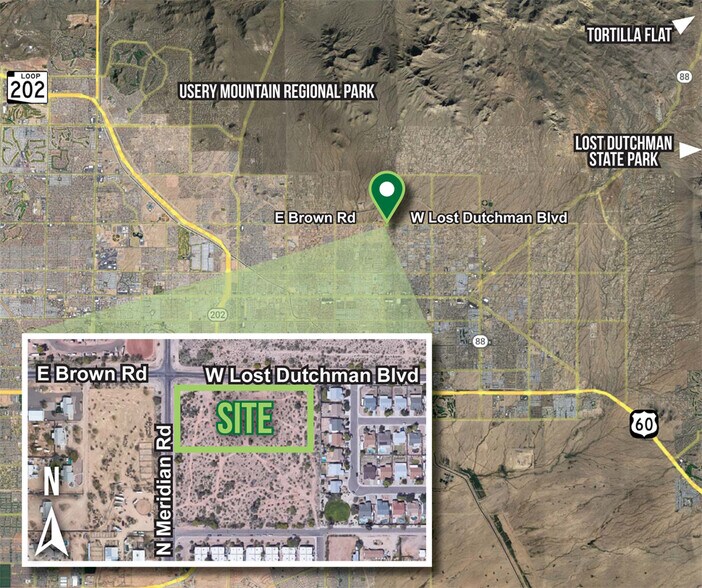 Primary Photo Of Meridian Dr @ Brown Rd, Apache Junction Land For Sale