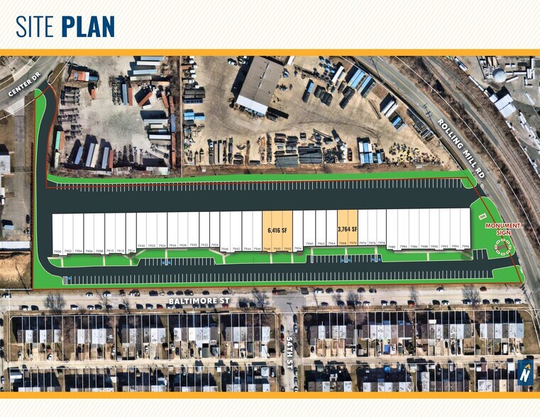 More Photos Of 7900-7996 E Baltimore St, Baltimore Flex For Lease