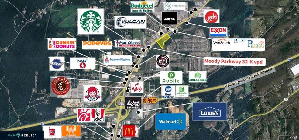 Primary Photo Of Moody Parkway & Joey Adkins Dr, Moody Land For Sale