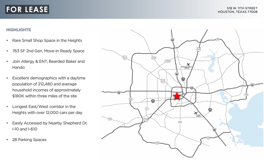 More Photos Of 518 W 11th St, Houston Restaurant For Lease