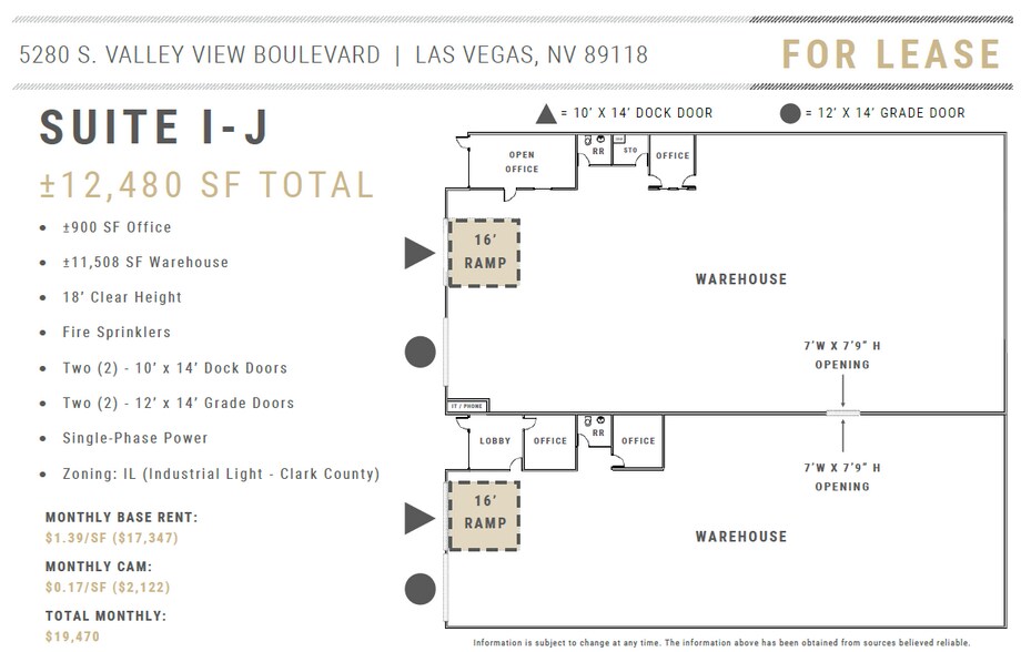 More Photos Of 5280 S Valley View Blvd, Las Vegas Warehouse For Lease