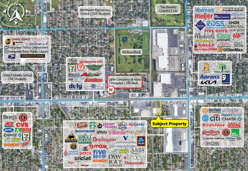 More Photos Of 2525-2535 W 95th St, Evergreen Park General Retail For Sale