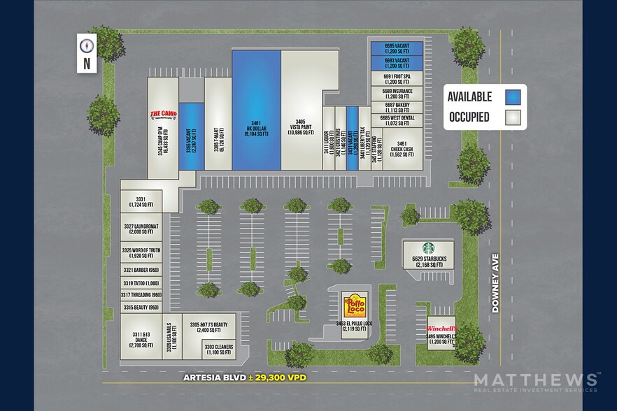 More Photos Of 3303-3461 E Artesia Blvd, Long Beach Storefront For Lease