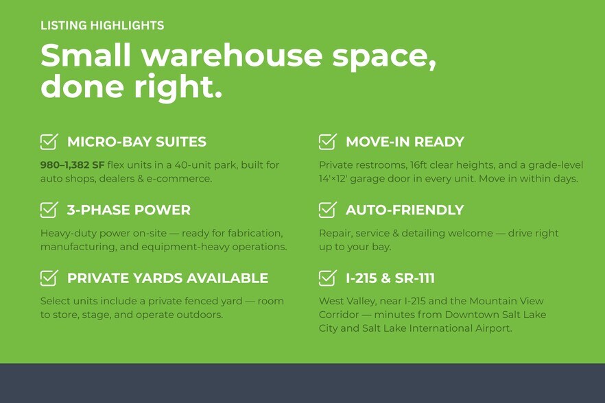 More Photos Of 3747 W Parkway Blvd, West Valley City Warehouse For Lease