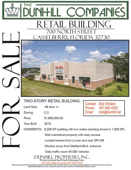 More Photos Of 700 North St, Fern Park Freestanding For Lease