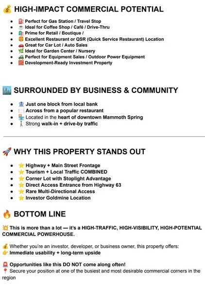 More Photos Of 15 Main St, Mammoth Spring Office For Sale