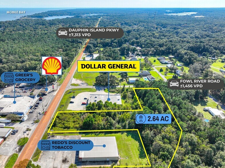 More Photos Of adj. to 3280 Fowl River Road, Theodore Land For Sale