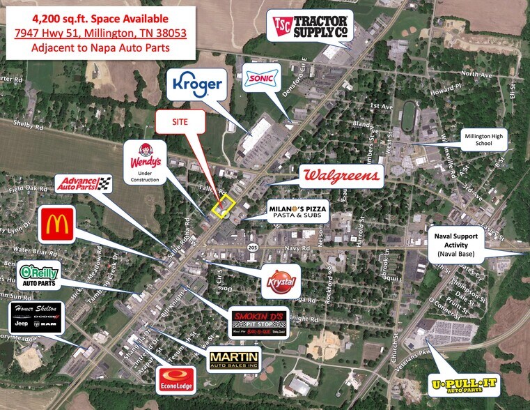 More Photos Of 7947 Us Highway 51 N, Millington Storefront For Lease