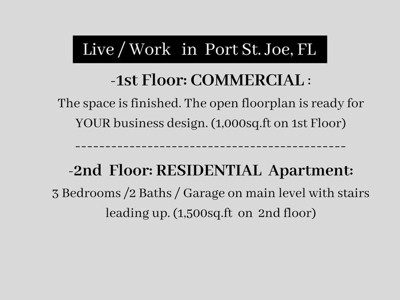 More Photos Of 304 Long Ave, Port Saint Joe Storefront Retail Residential For Sale