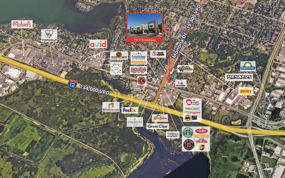 More Photos Of 115 E Broadway, Monona Storefront Retail Residential For Lease