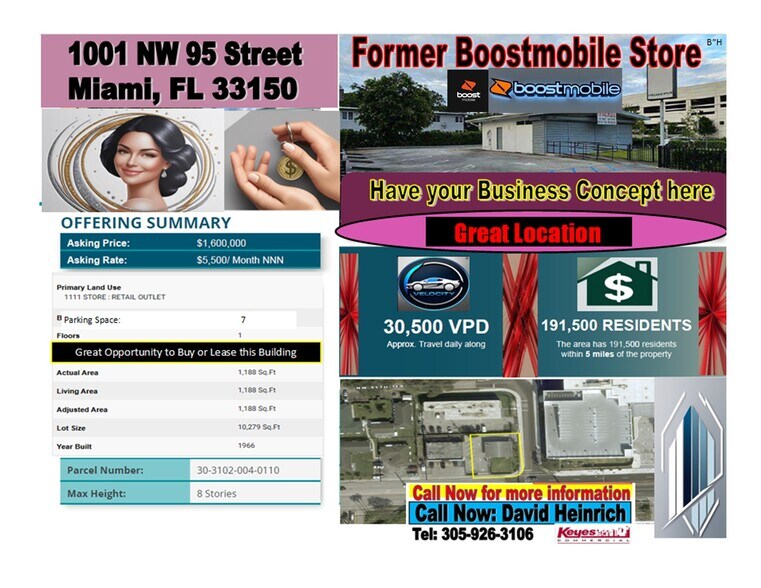Primary Photo Of 1001 NW 95th St, Miami Restaurant For Lease