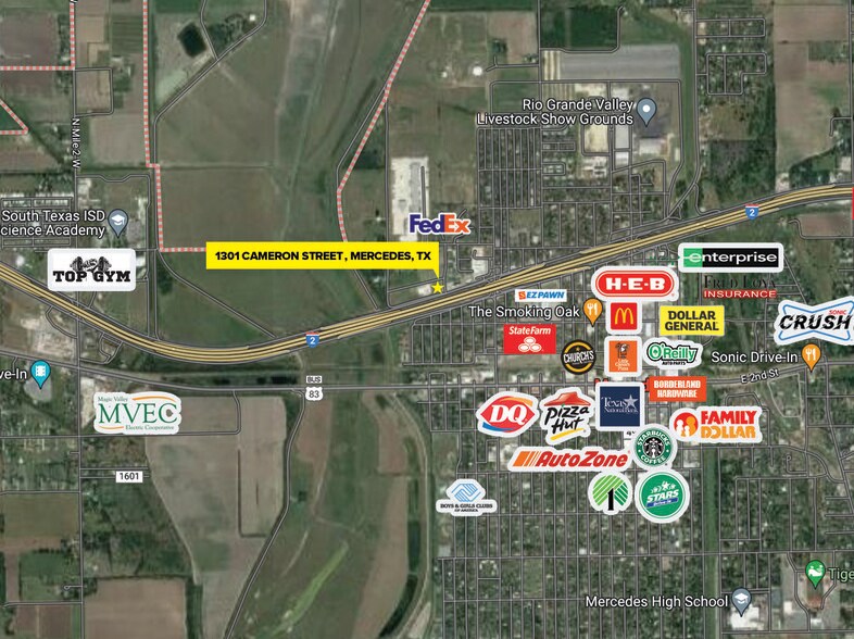 Primary Photo Of Corner of Expressway 83 & Michigan Ave., Mercedes Land For Sale