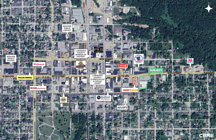 Primary Photo Of 624 16th St, Bedford Supermarket For Sale