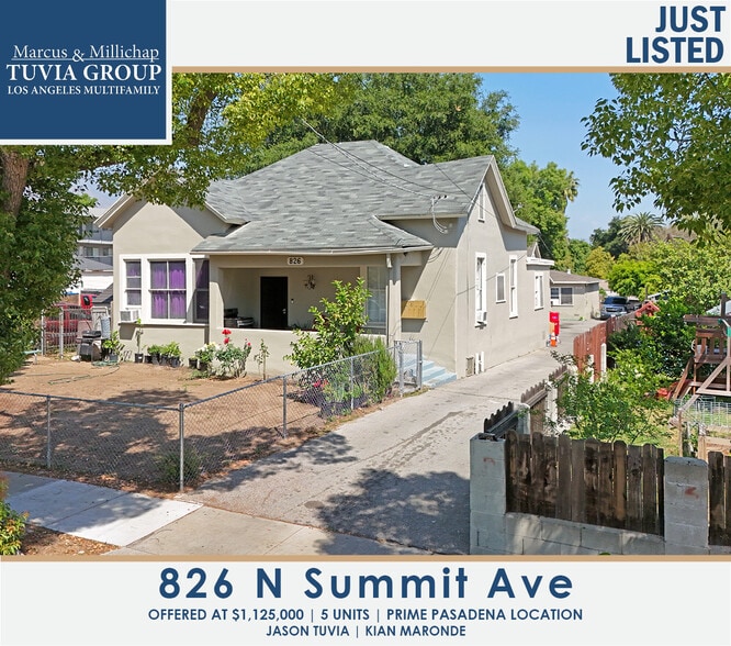 Primary Photo Of 826 N Summit Ave, Pasadena Multifamily For Sale