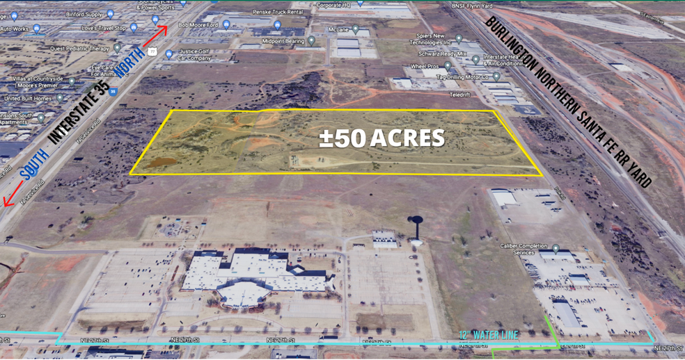 Primary Photo Of Pole Rd N of NW 27th, Moore Land For Sale