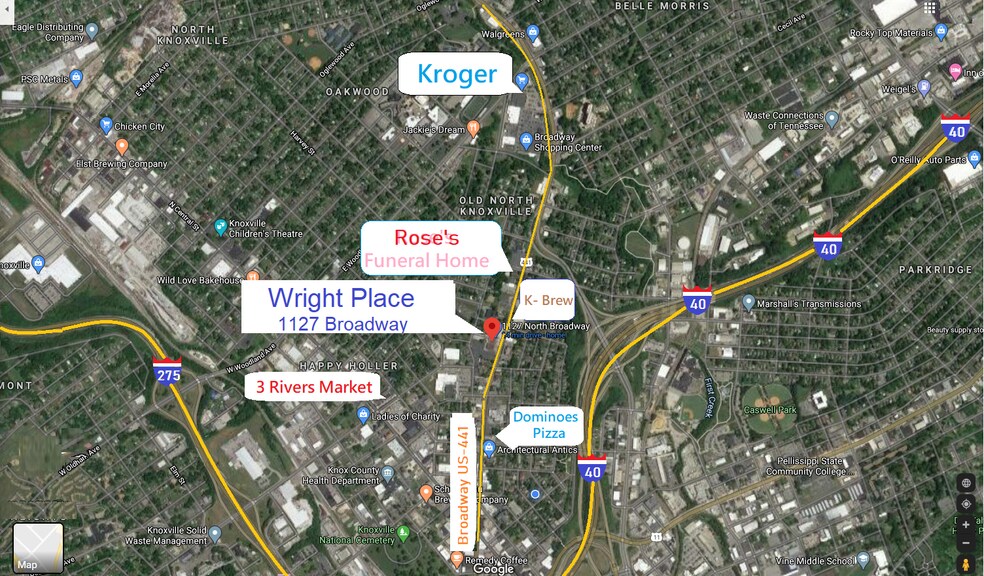 More Photos Of 1127 N Broadway St, Knoxville Freestanding For Lease