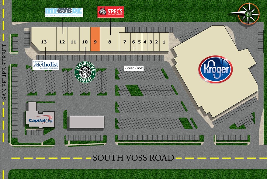 More Photos Of 1635-1745 S Voss Rd, Houston Unknown For Lease