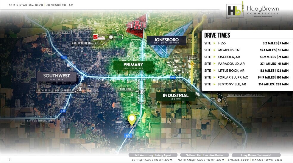 More Photos Of 5511 Stadium Blvd, Jonesboro Showroom For Sale