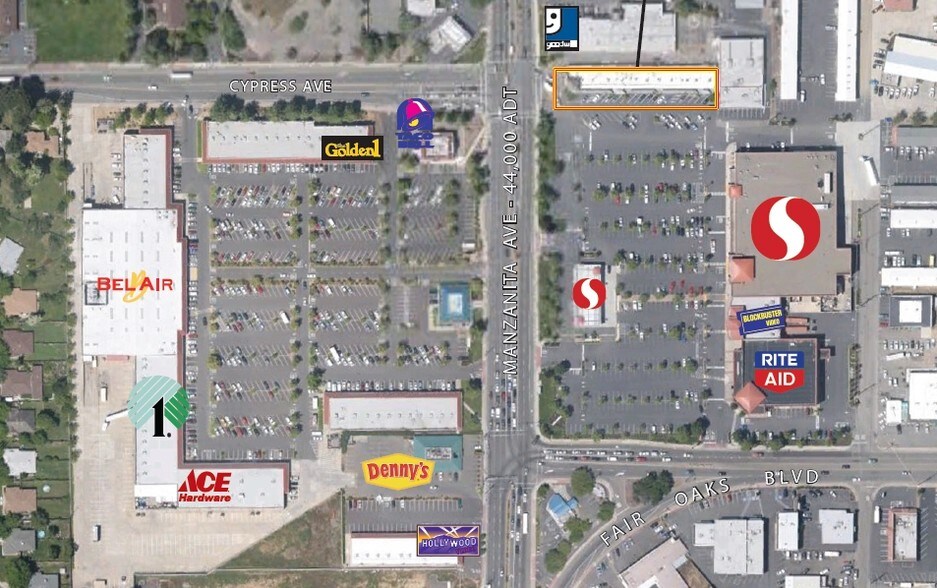 More Photos Of 4100-4120 Manzanita Ave, Carmichael Freestanding For Lease