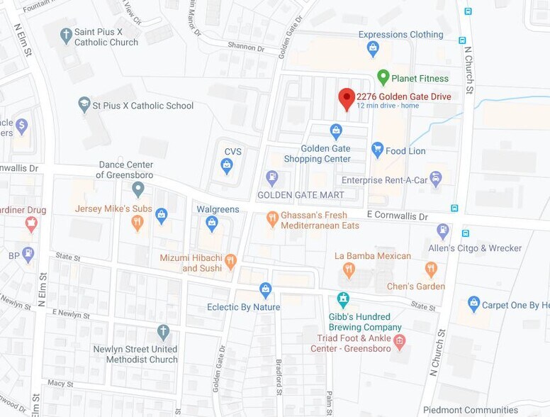 More Photos Of 2206-2274 Golden Gate Dr, Greensboro Unknown For Lease