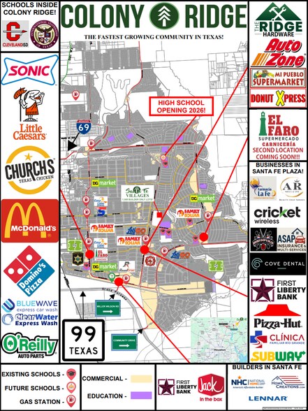 More Photos Of Commercial Corner- San Marcos & San Felipe, Cleveland Land For Sale