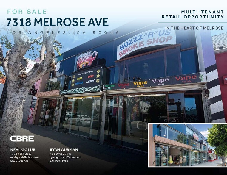 Primary Photo Of 7318 Melrose Ave, Los Angeles Storefront Retail Office For Sale