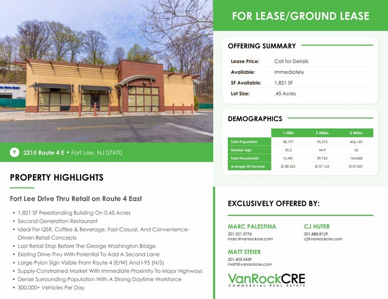 More Photos Of 2215 State Route 4, Fort Lee Land For Lease