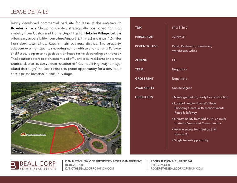 More Photos Of 4454 Nuhou St, Lihue Land For Lease