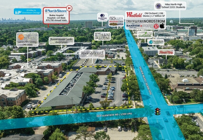 More Photos Of 50-126 Skokie Blvd, Wilmette Unknown For Lease