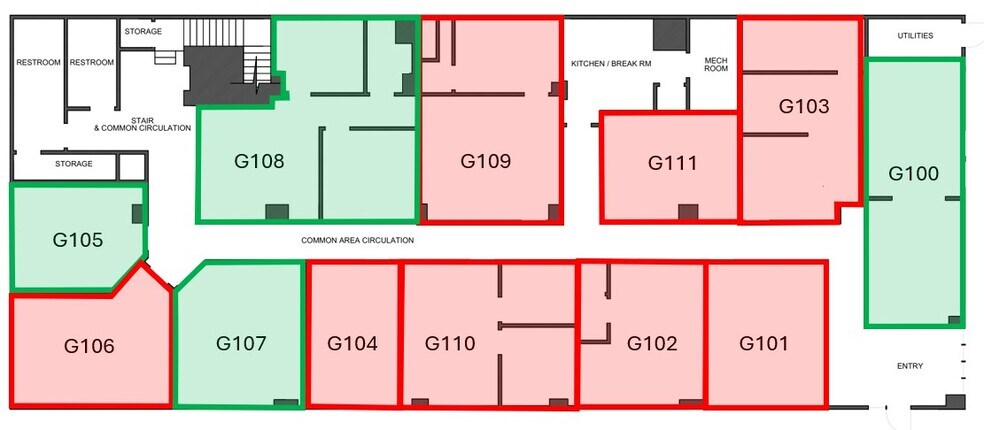 More Photos Of 100-102 W Oak St, Denton Office For Lease