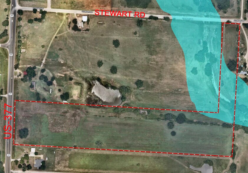 More Photos Of 4354 US-377, Aubrey Land For Sale