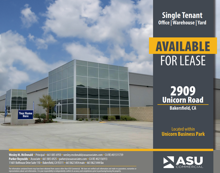 Primary Photo Of 2909 Unicorn Rd, Bakersfield Warehouse For Lease