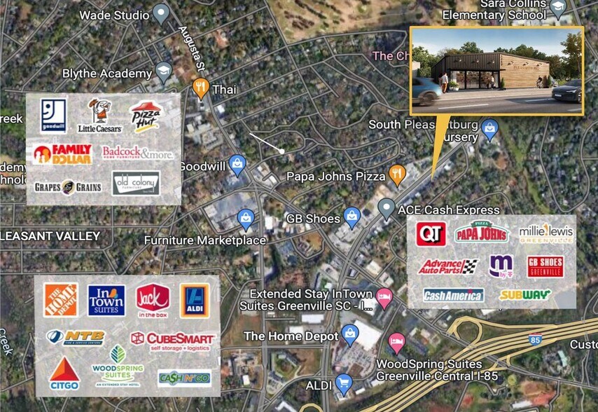 More Photos Of 1253 S Pleasantburg Dr, Greenville General Retail For Sale
