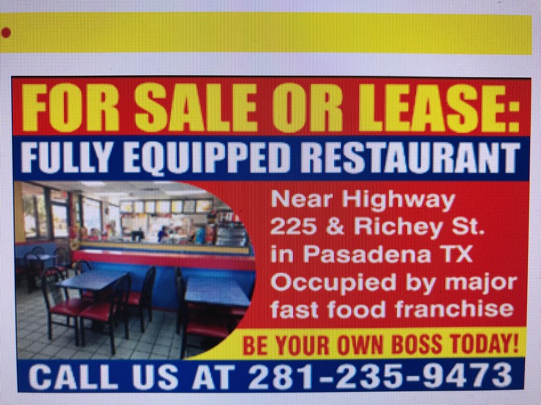 Primary Photo Of 410 Richey St, Pasadena Fast Food For Sale