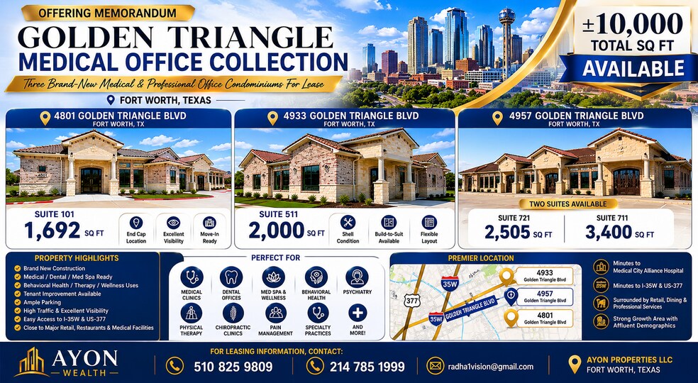 More Photos Of 4957 Golden Triangle Blvd, Fort Worth Medical For Lease